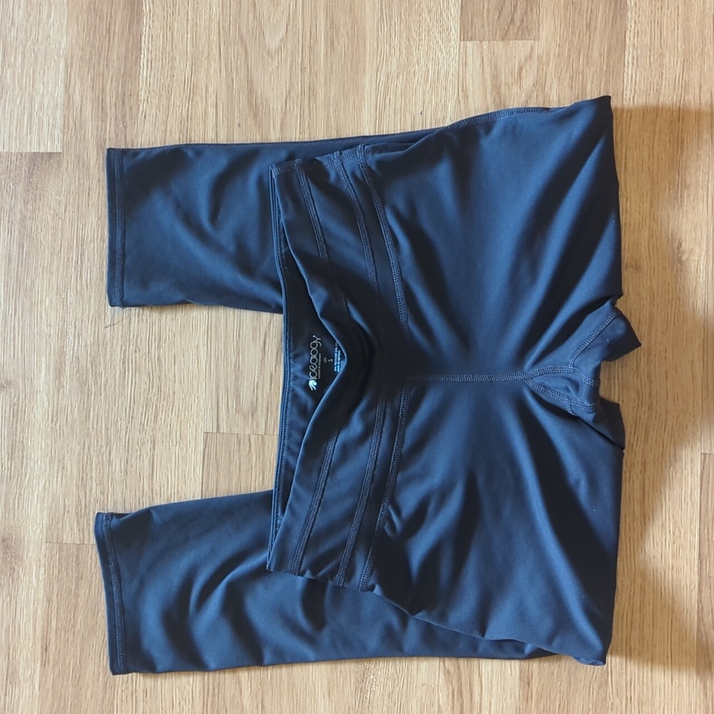 Ideology Womens Black Cropped Activewear Leggings Size Small Yoga‎ Gym Pants 511